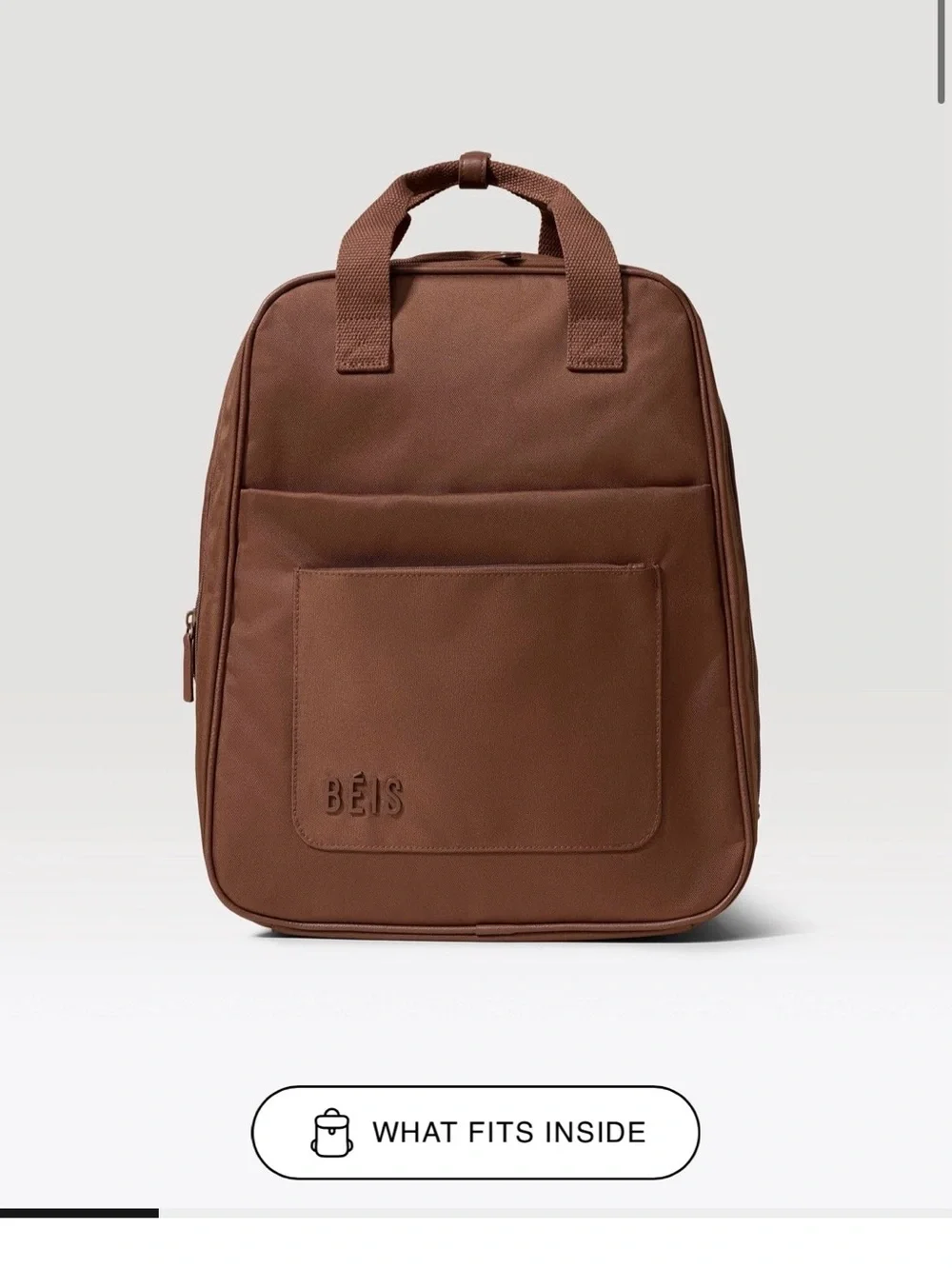 BEIS Brown Expandable Backpack